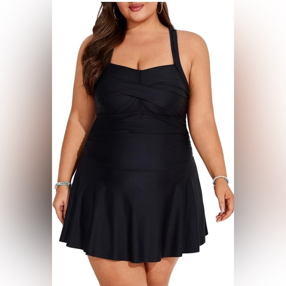 Hanna Nikole Plus Size One Piece Swimsuit Women Tummy Control Tankini - Picture 1 of 5
